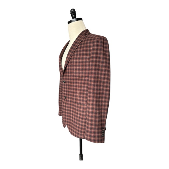 JKT  New York 100% wool men’s 2 button closure plaid blazer coat rn#98302 | 40R - Picture 3 of 16